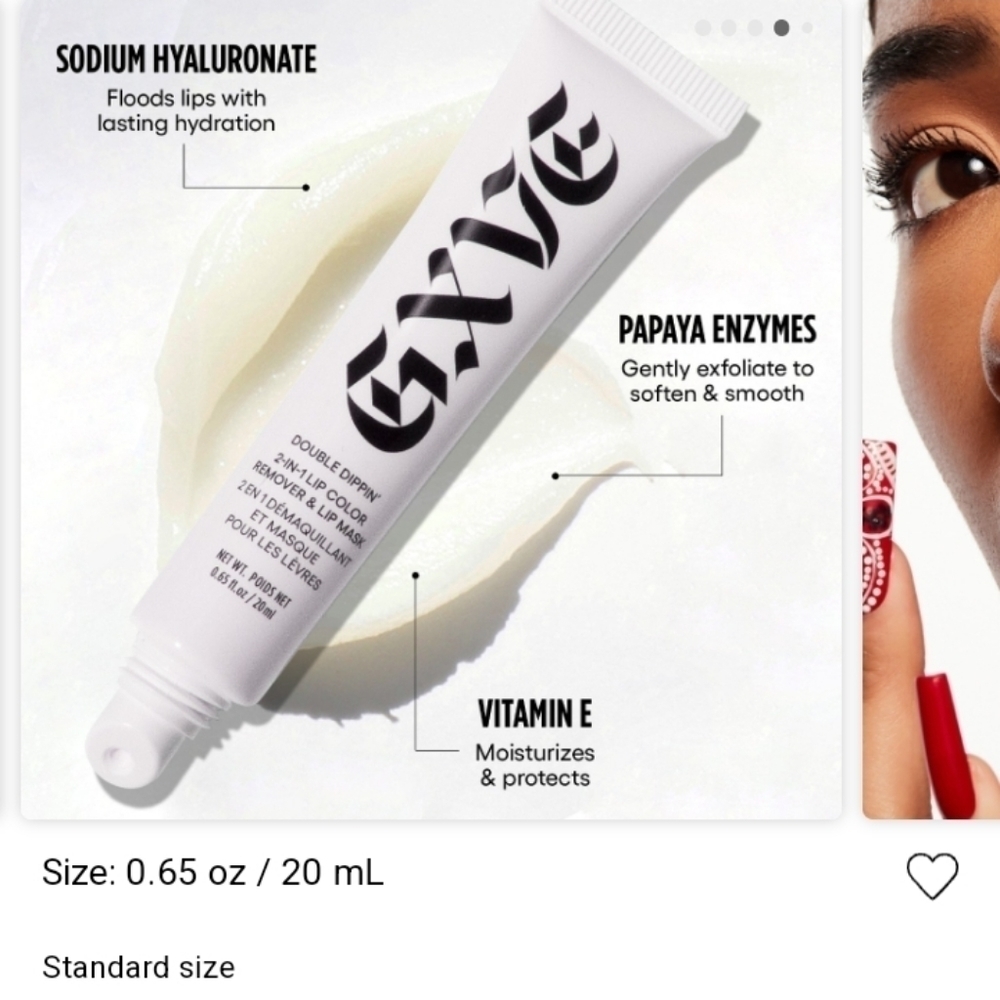 BRAND NEW IN BOX GXVE BEAUTY DOUBLE DIPPIN 2 IN 1 LIP COLOR REMOVER & LI… - Picture 3 of 10